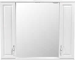 Stella Polare Зеркальный шкаф Кармела 100/С люкс белое серебро – фотография-4